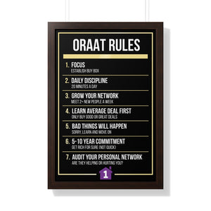 Framed ORAAT Rules Poster