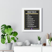 Load image into Gallery viewer, Framed ORAAT Rules Poster